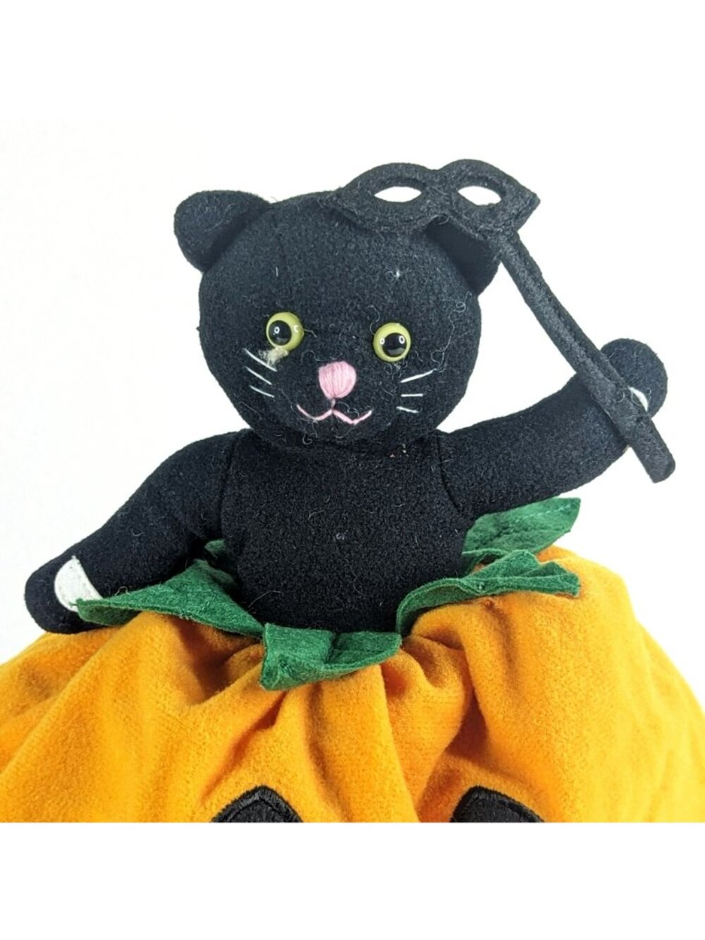 Bestever Halloween Reversible Plush Bear Witch Black Cat Pumpkin 11" Topsy - Picture 9 of 12